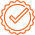 orange certified icon