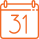 orange weekly calendar icon